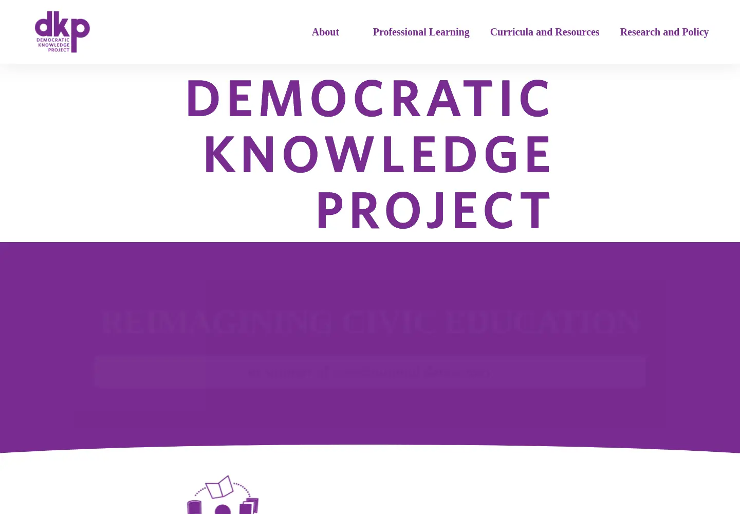 Captured homepage of democraticknowledgeproject.org in the current scan