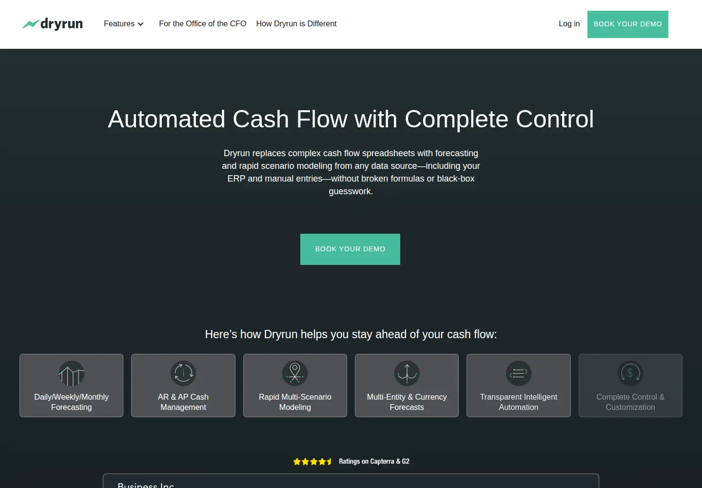 Screenshot of dryrun.com