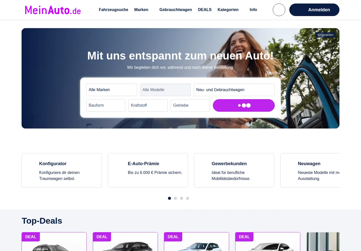 Screenshot of meinauto.de