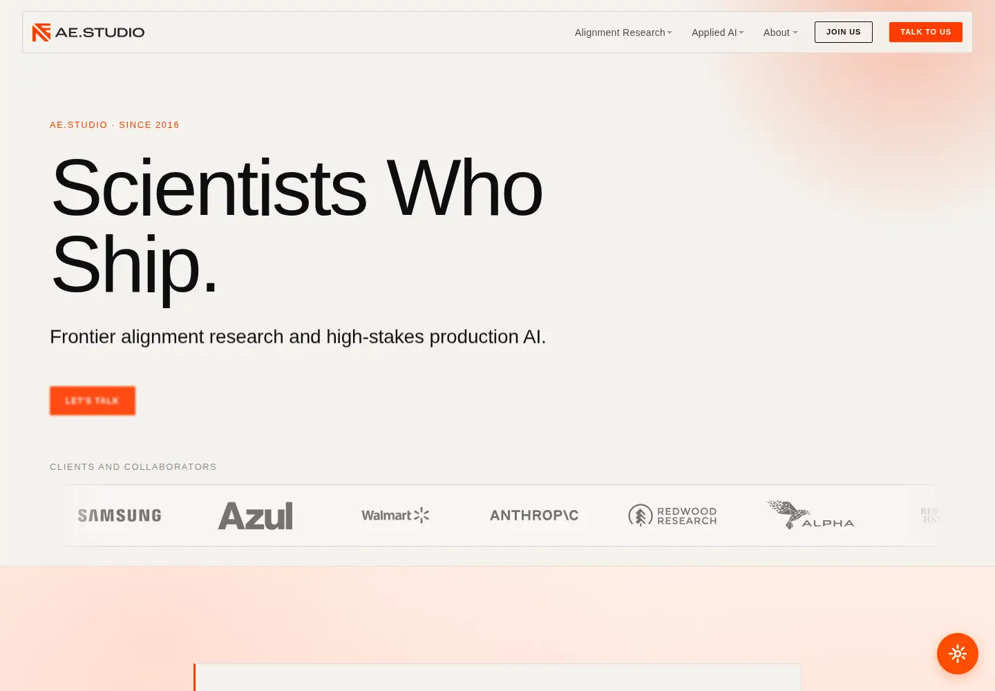 Screenshot of ae.studio