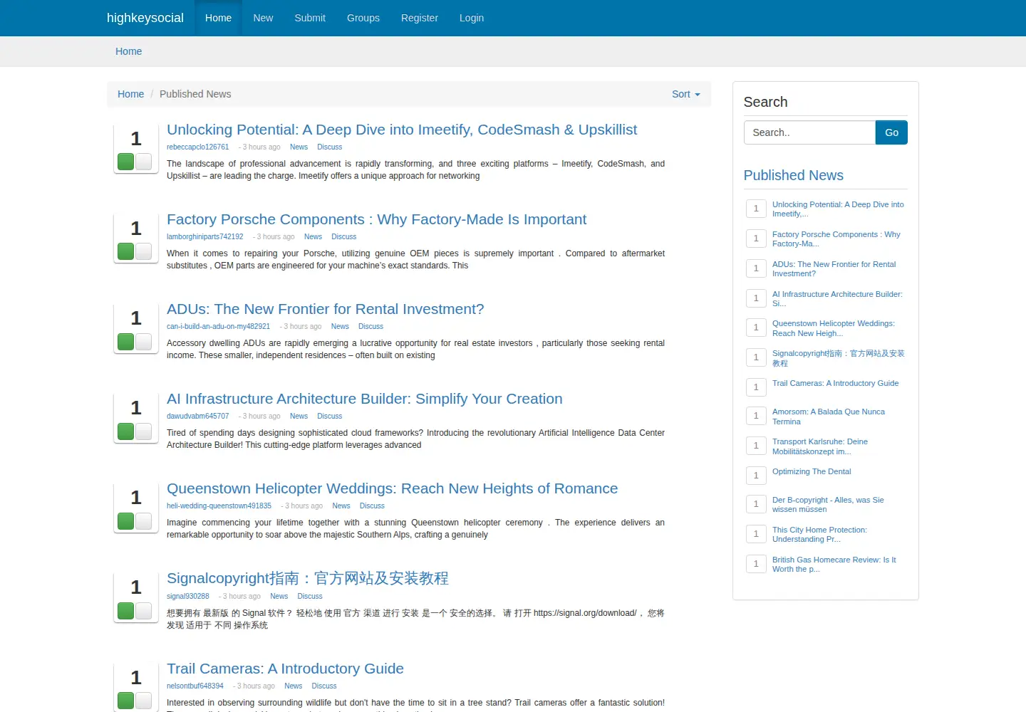 Screenshot of highkeysocial.com