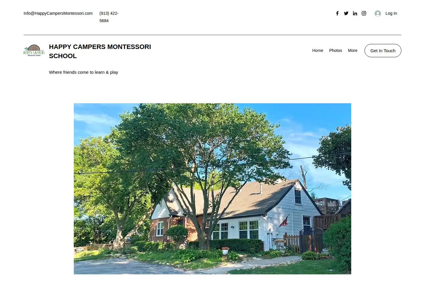 Screenshot of happycampersmontessori.com
