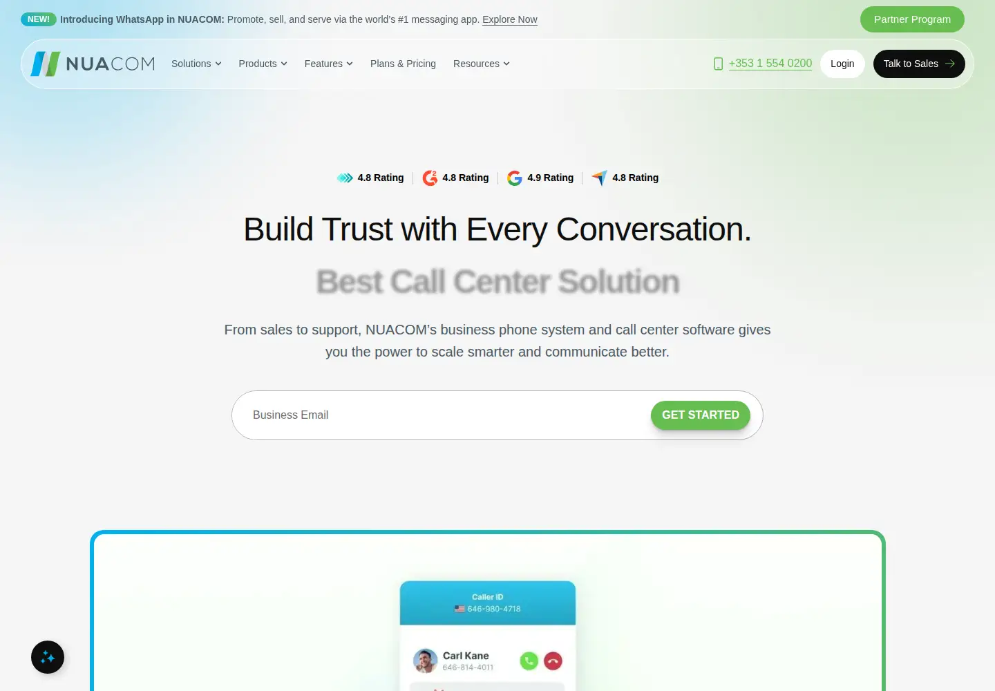 Screenshot of nuacom.com
