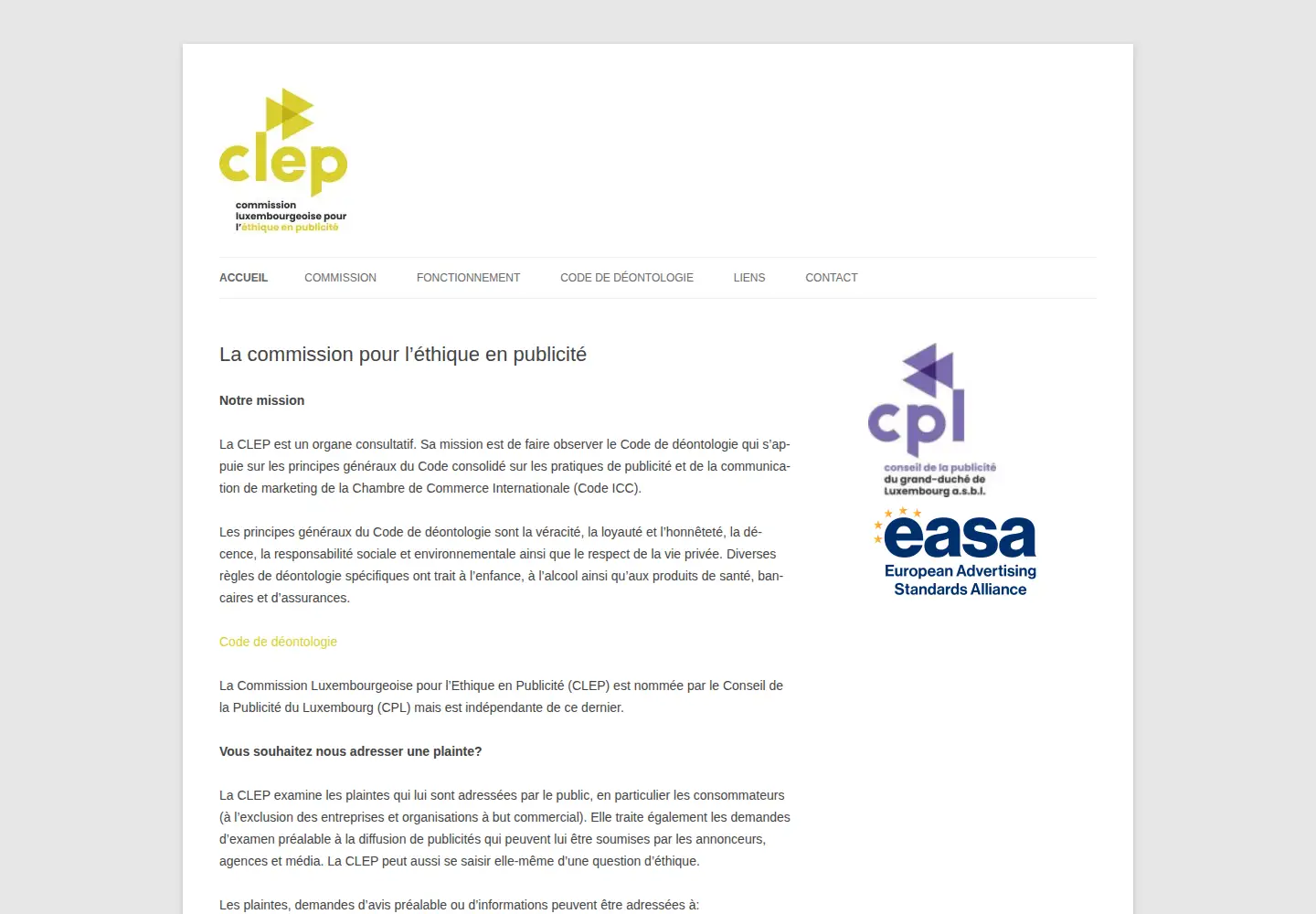 Screenshot of clep.lu