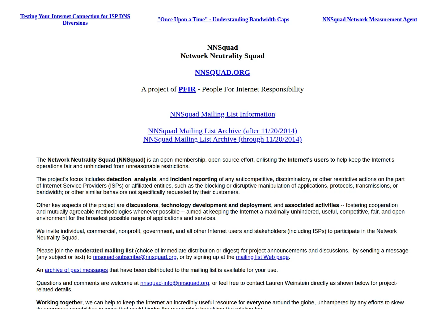 Screenshot of nnsquad.org