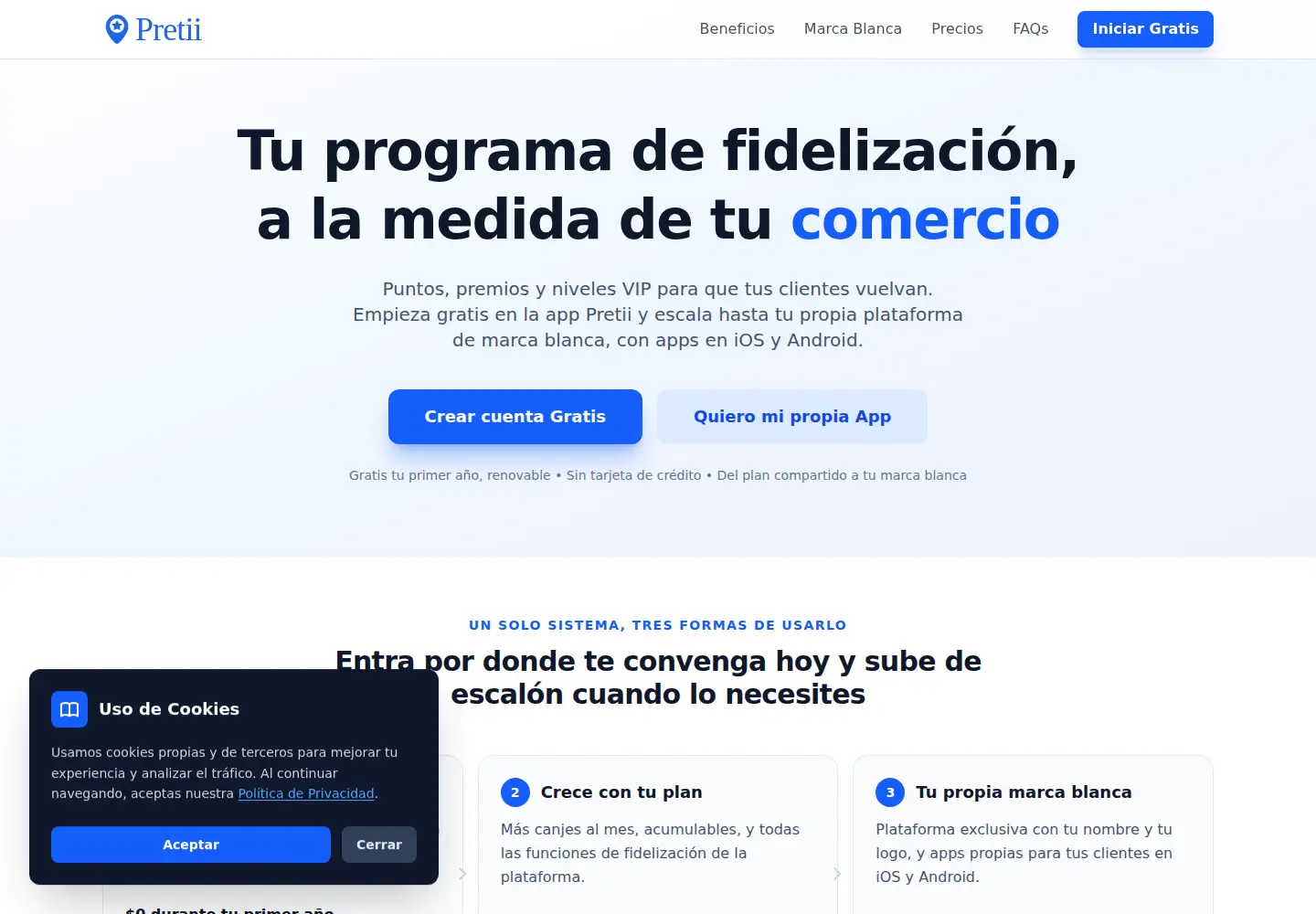 Screenshot of pretii.lat