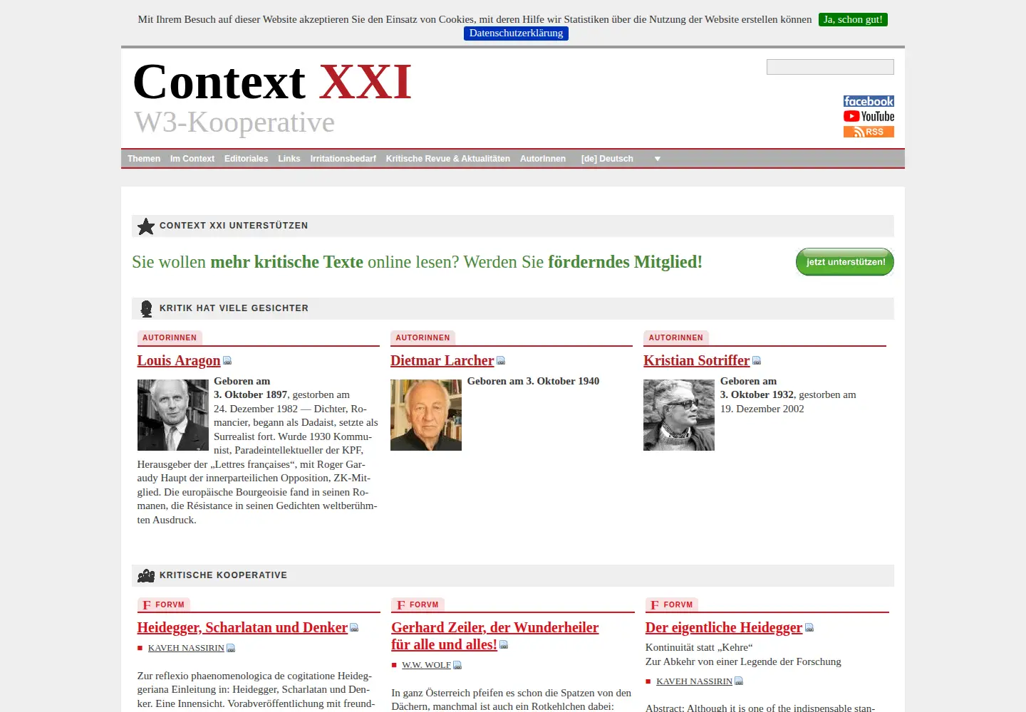 Screenshot of contextxxi.org