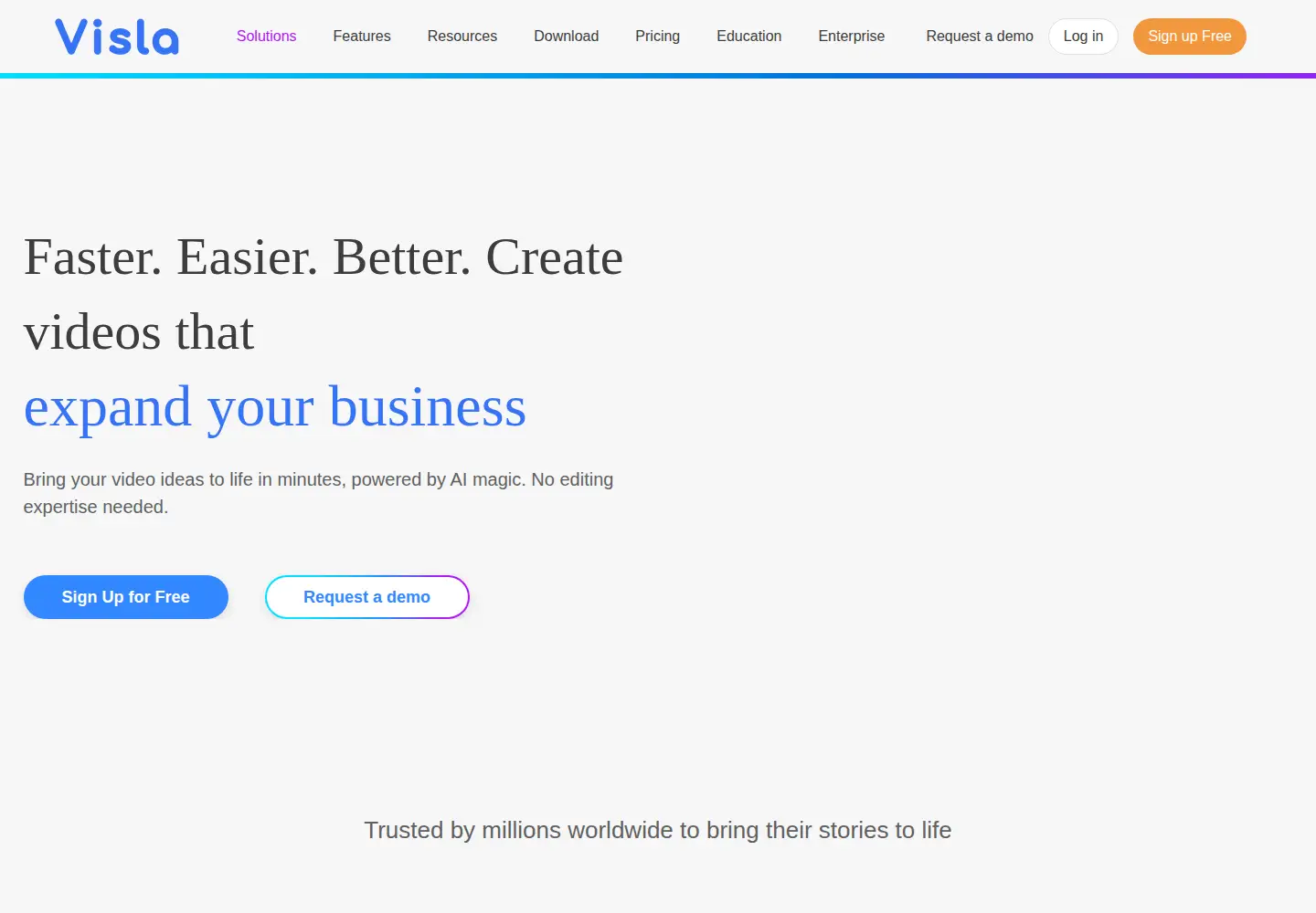 Screenshot of visla.us