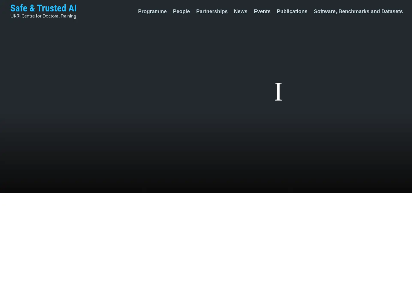 Captured homepage of safeandtrustedai.org in the current scan
