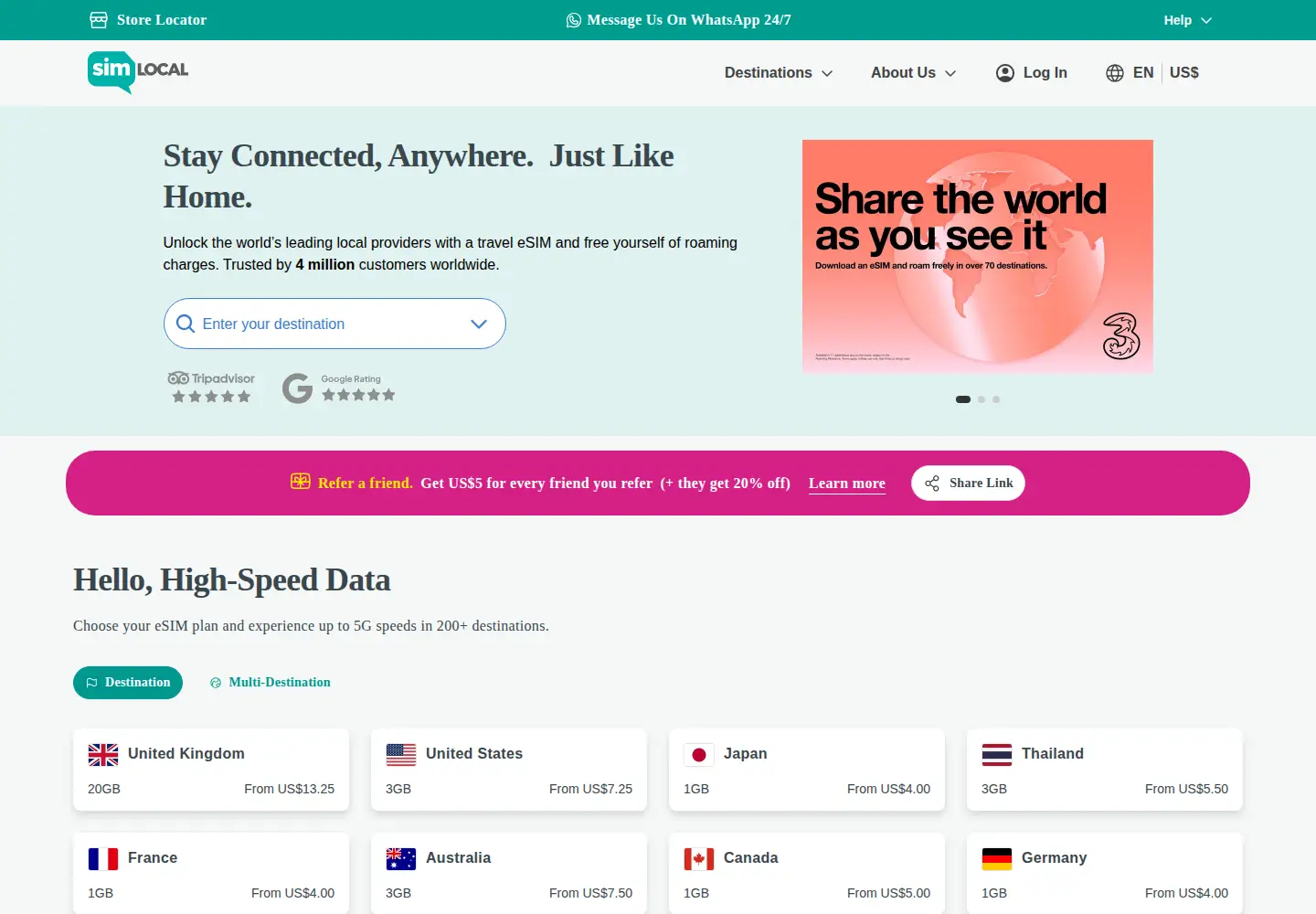 Screenshot of simlocal.com