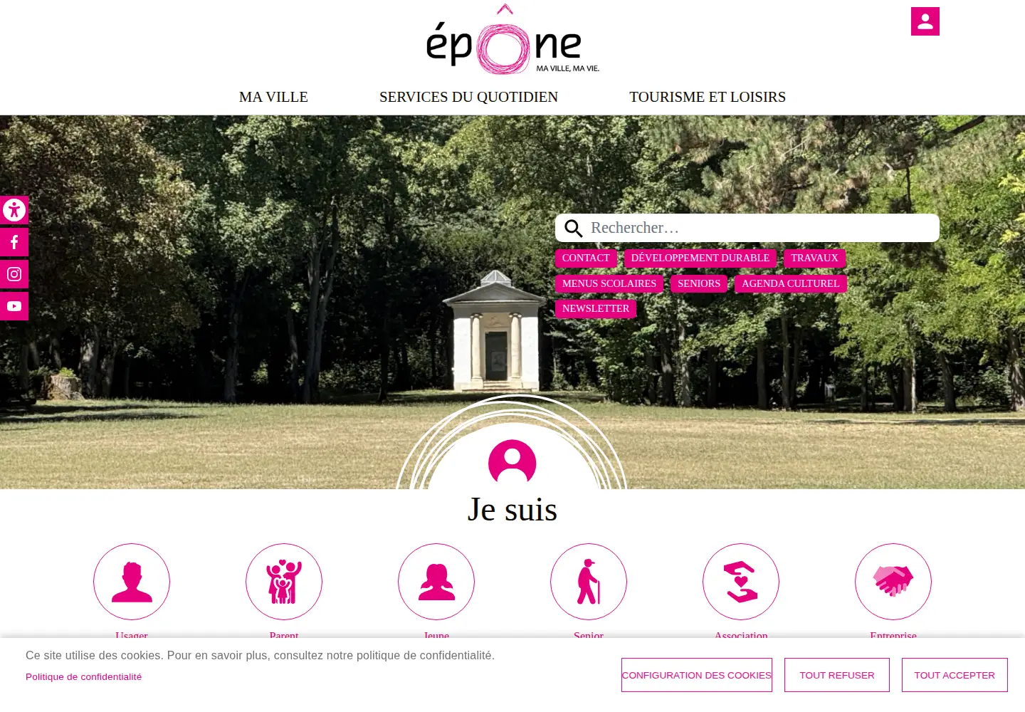 Screenshot of epone.fr