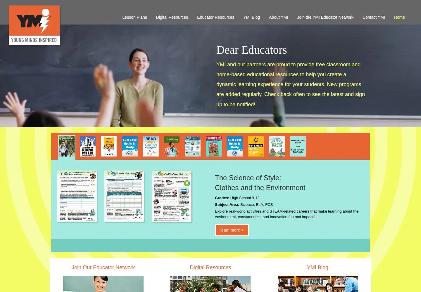 Screenshot of ymiclassroom.com