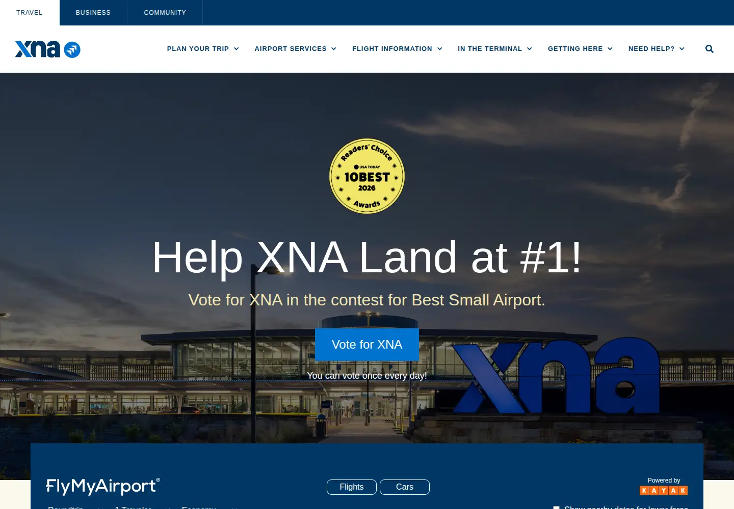 Screenshot of flyxna.com
