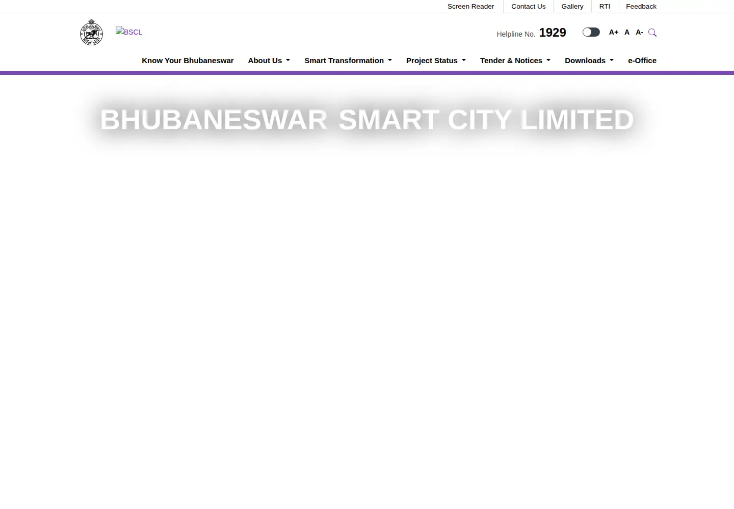 Screenshot of smartcitybhubaneswar.gov.in