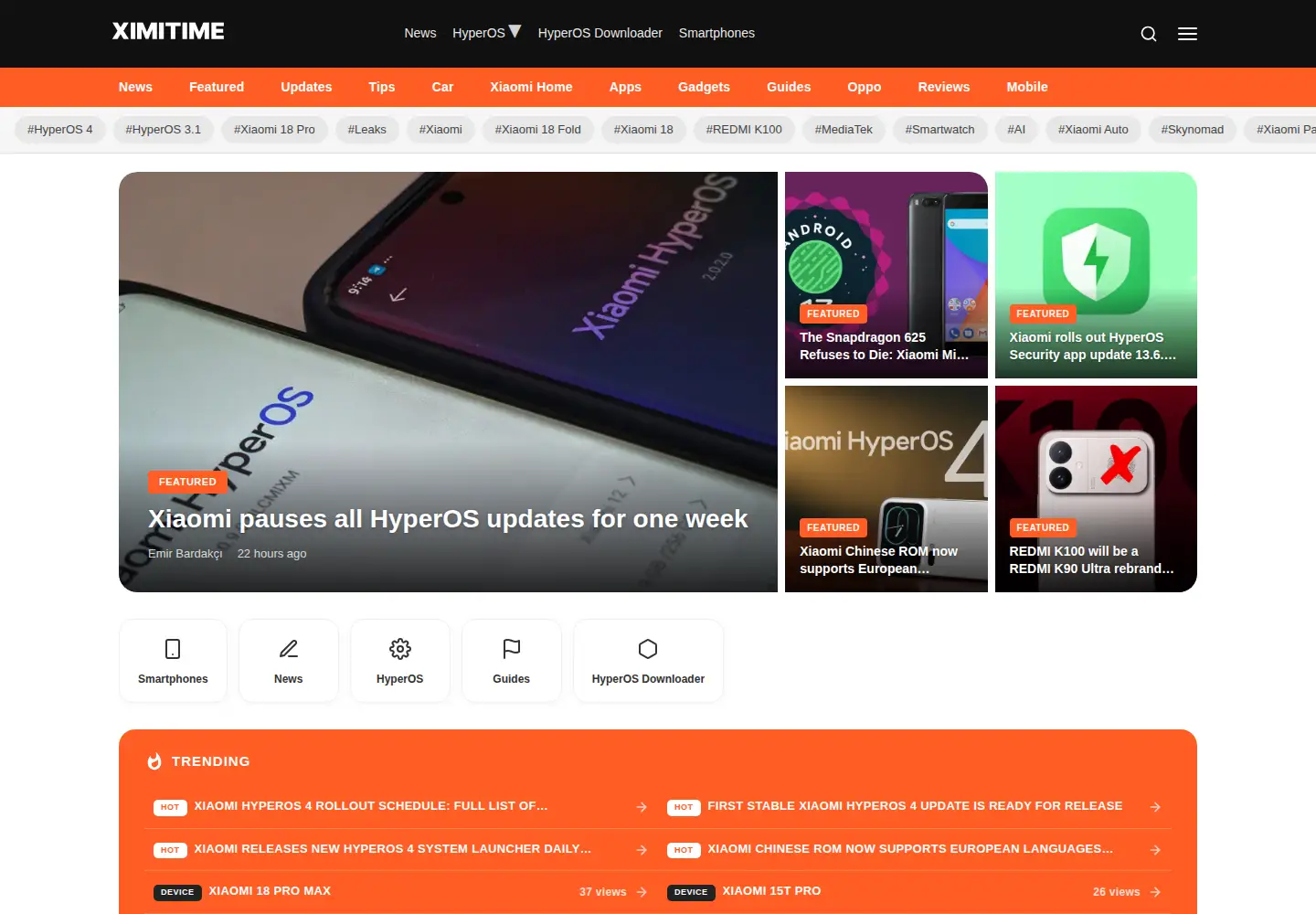 Screenshot of xiaomitime.com
