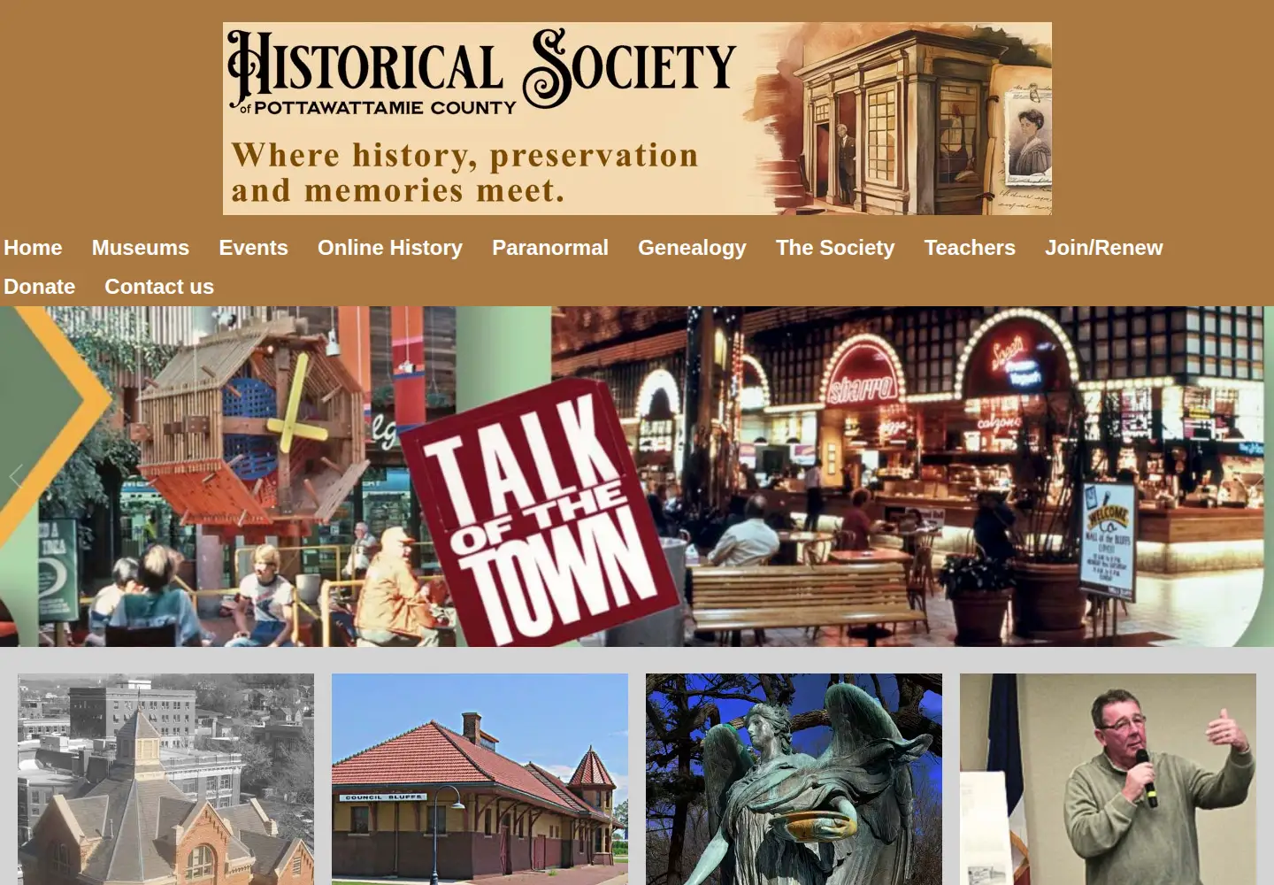 Screenshot of thehistoricalsociety.org