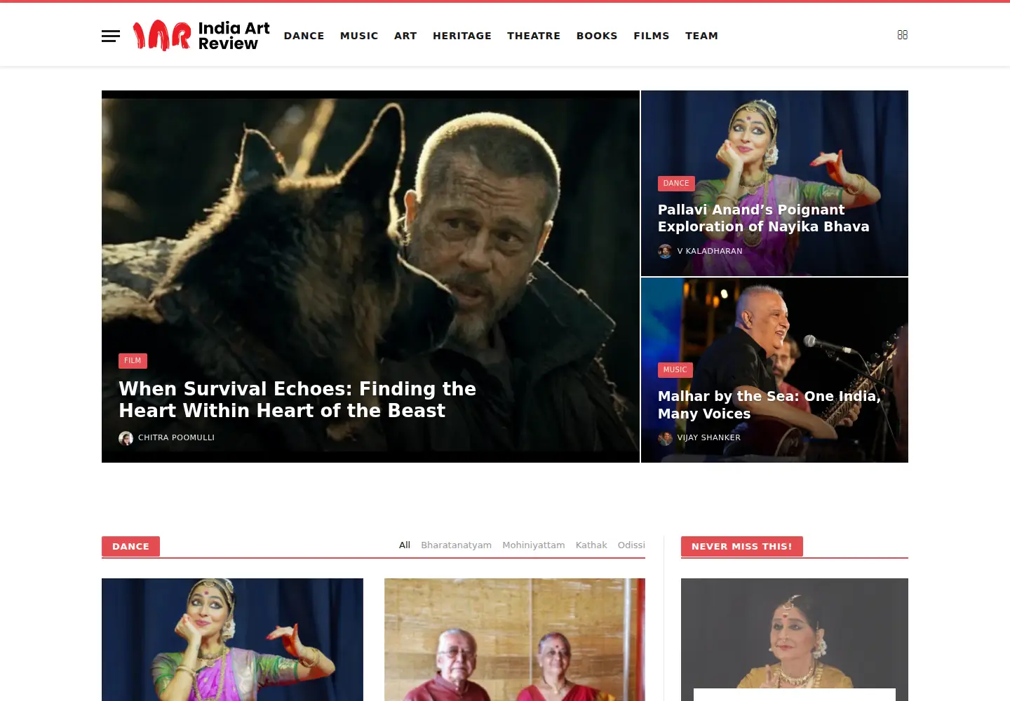Screenshot of indiaartreview.com