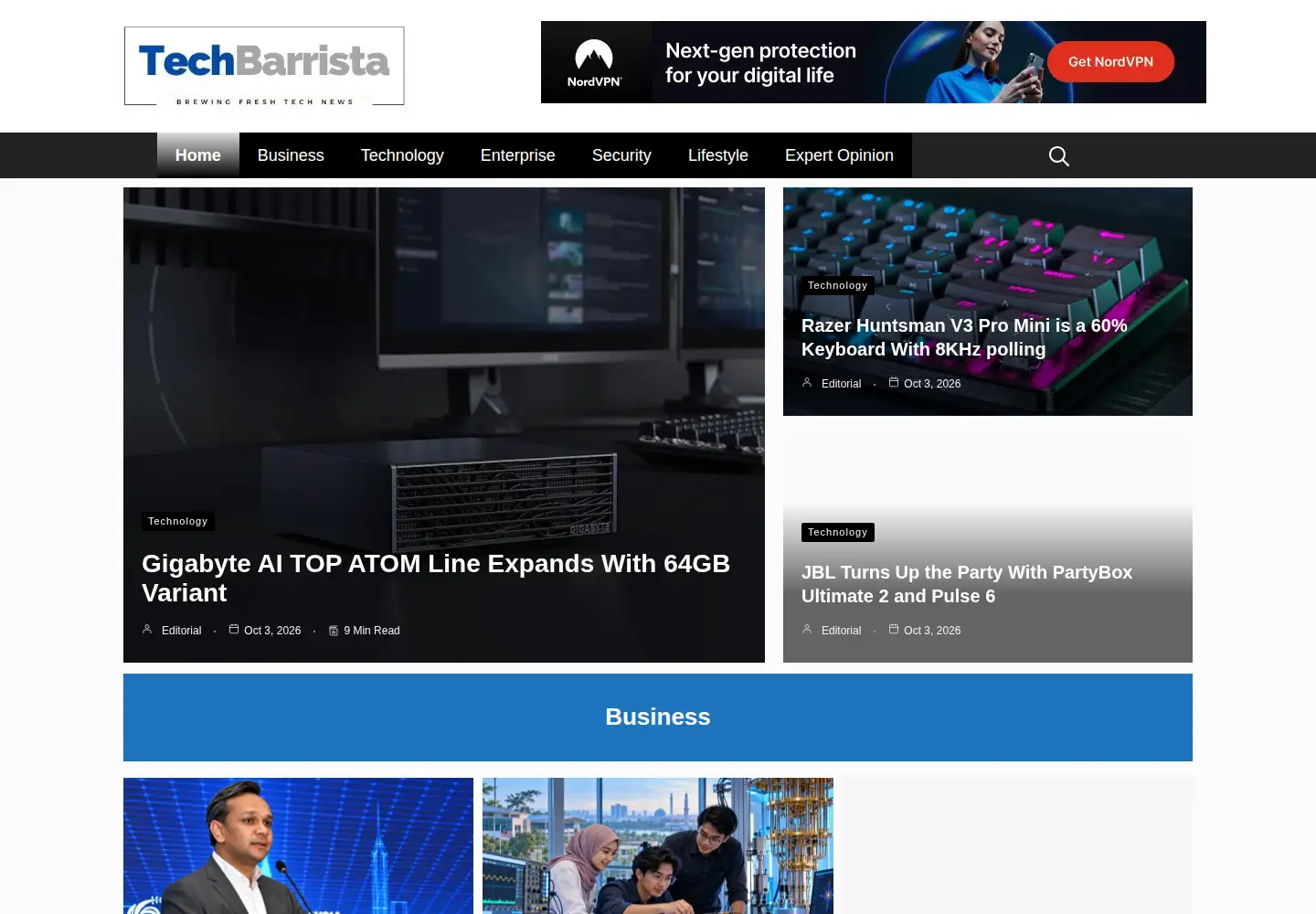 Screenshot of techbarrista.com