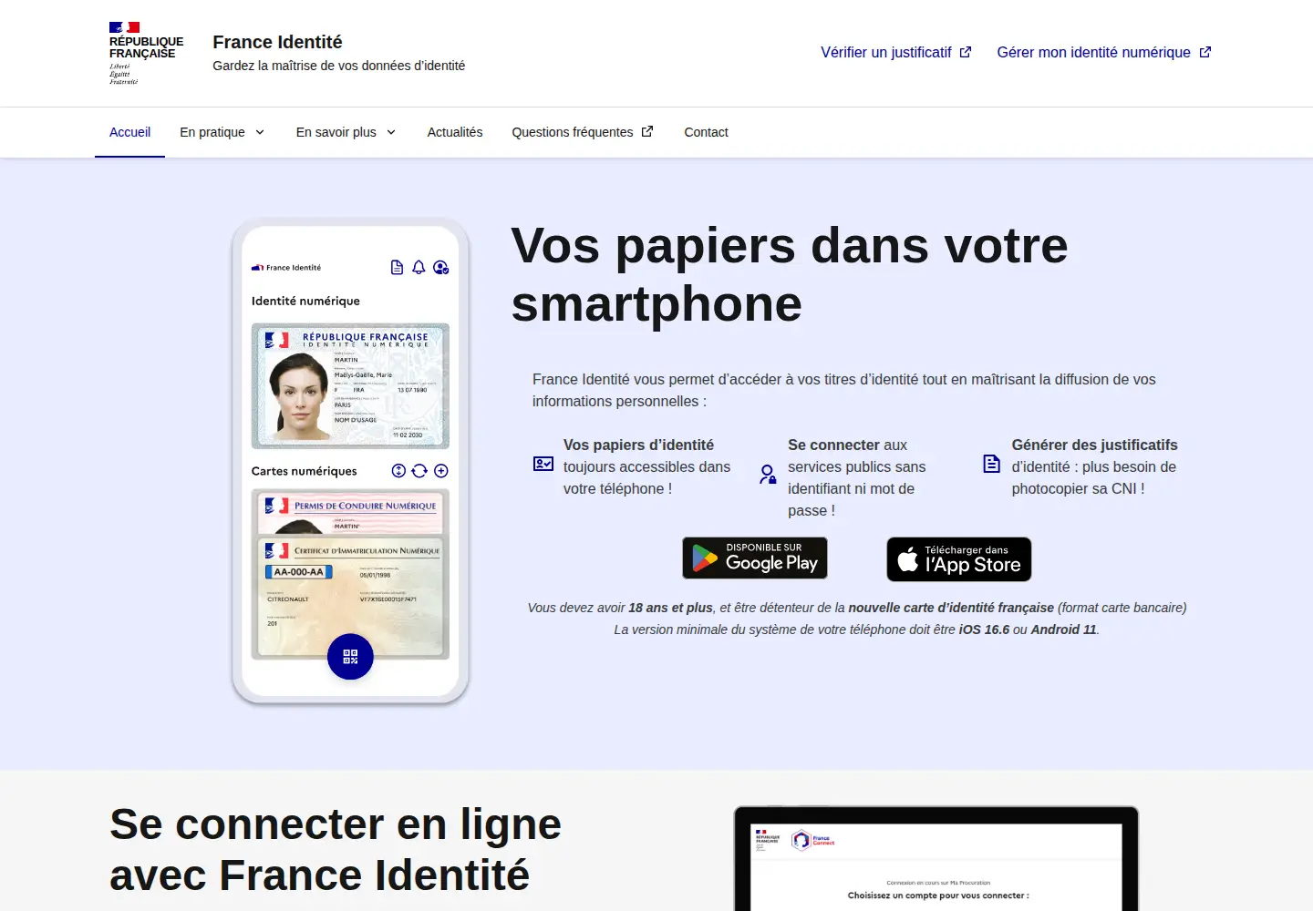 Screenshot of france-identite.gouv.fr