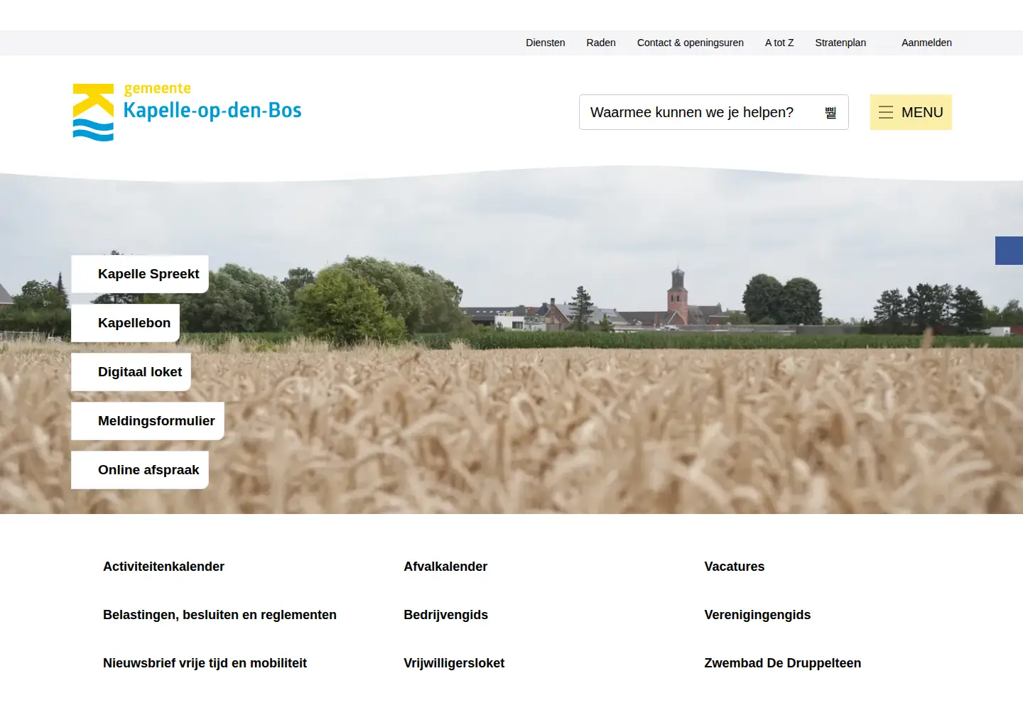 Screenshot of kapelle-op-den-bos.be
