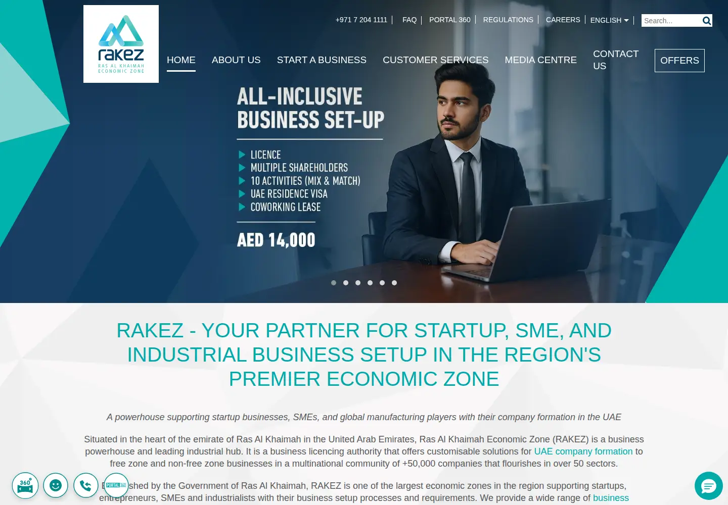 Screenshot of rakez.com