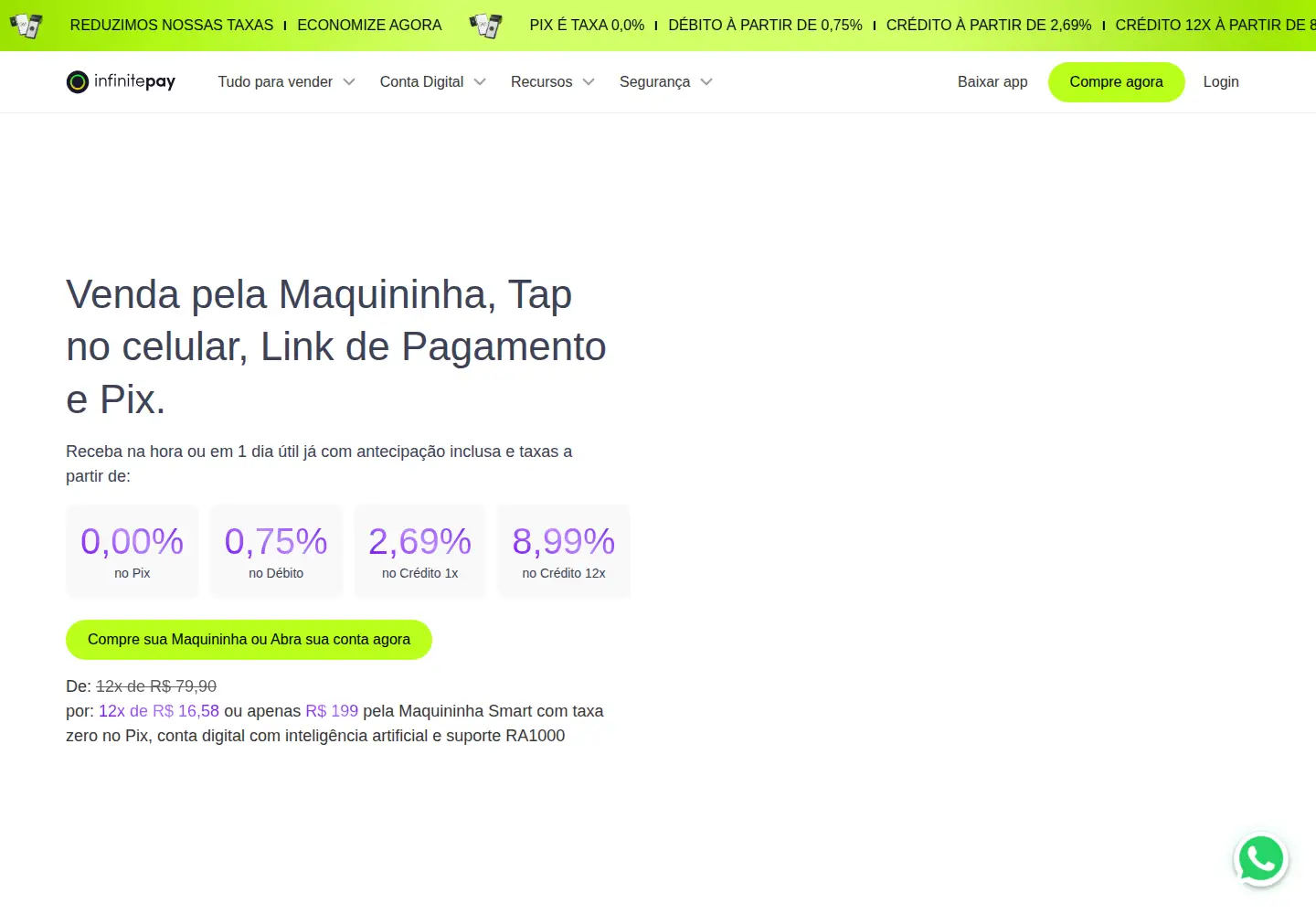 Screenshot of infinitepay.io
