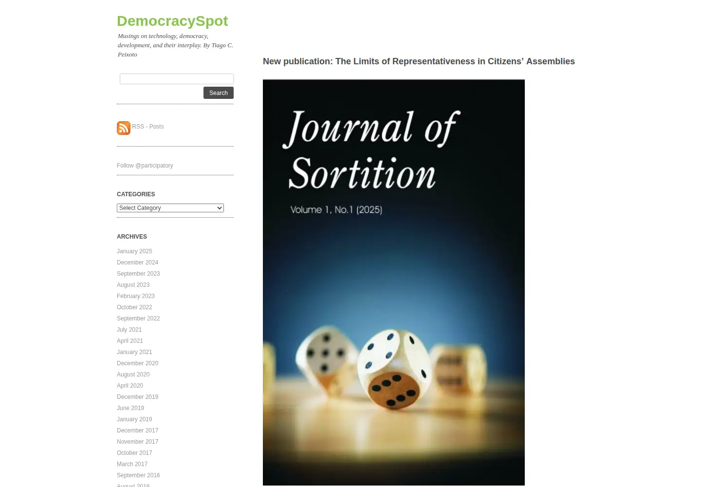 Screenshot of democracyspot.net