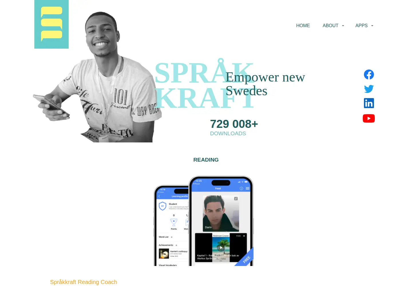 Screenshot of sprakkraft.org