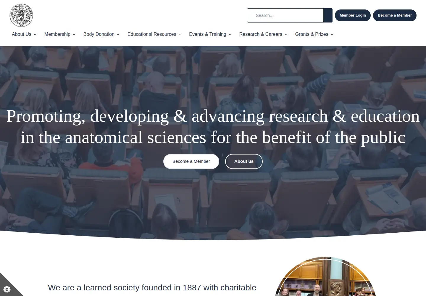 Captured homepage of anatsoc.org.uk in the current scan