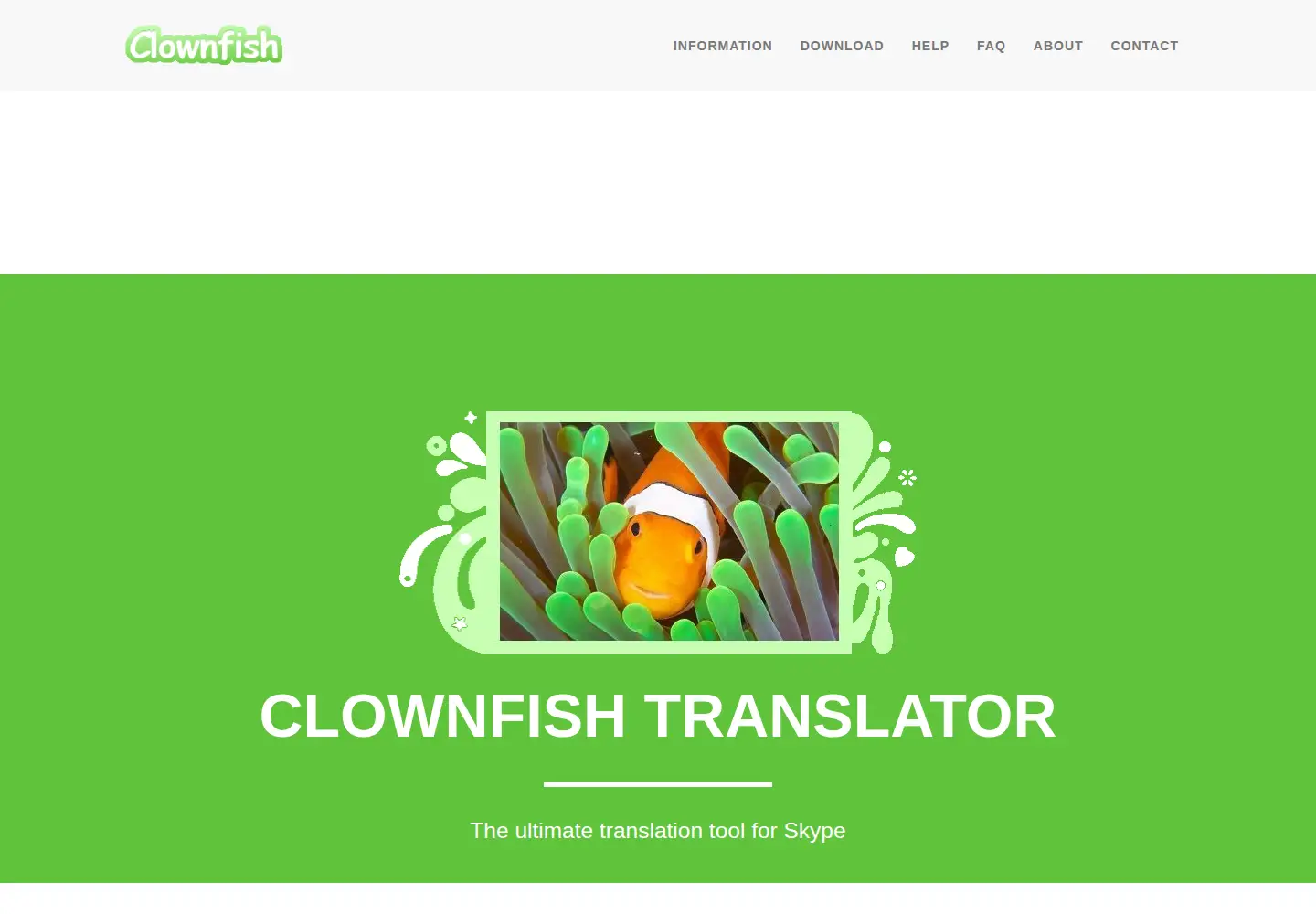 Screenshot of clownfish-translator.com