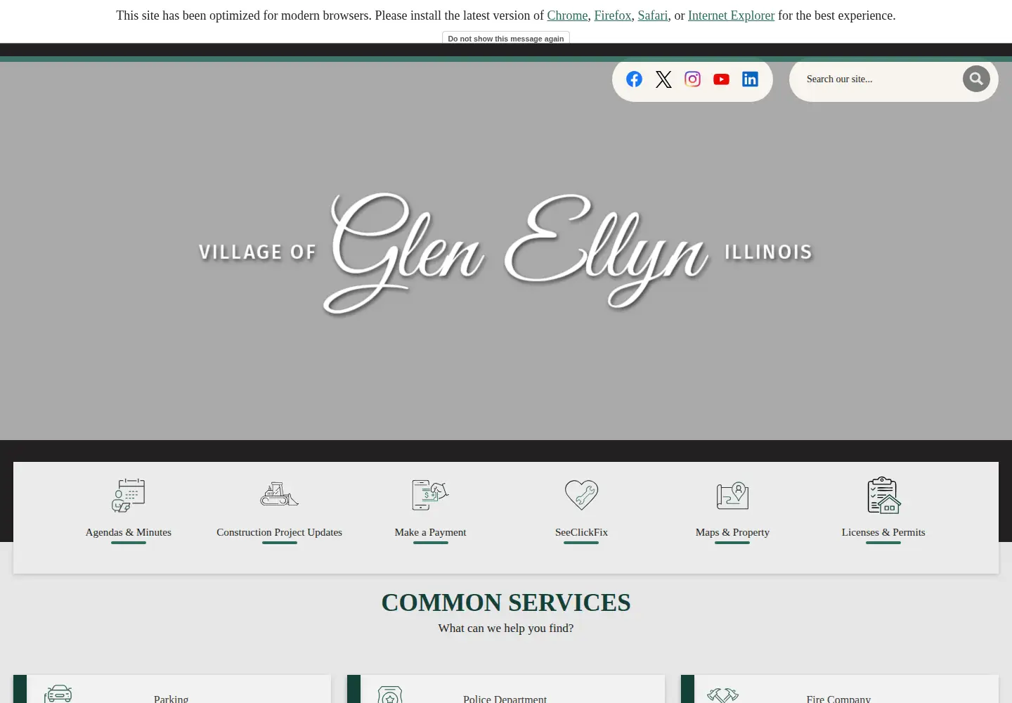 Screenshot of glenellyn.org