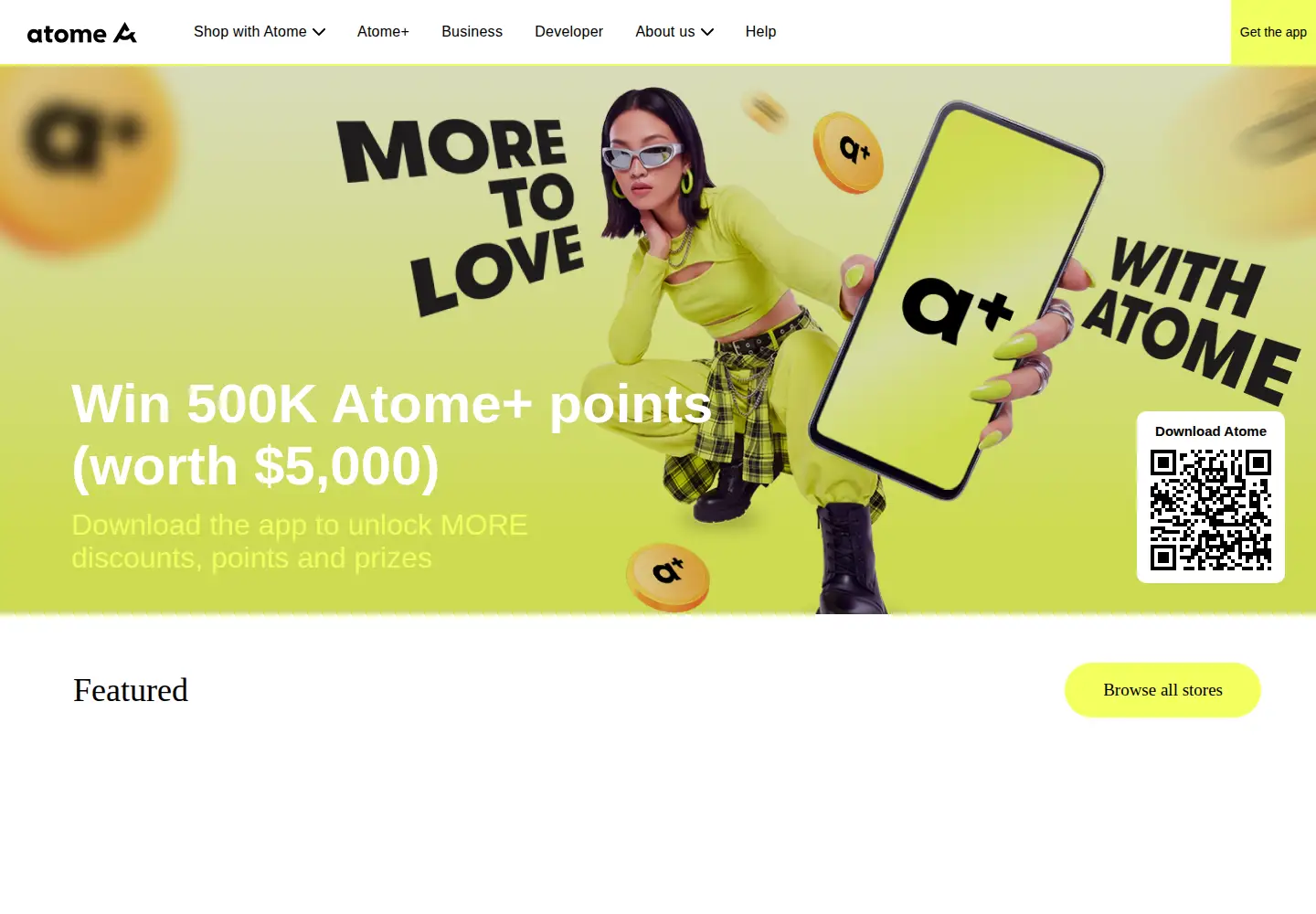 Screenshot of atome.sg