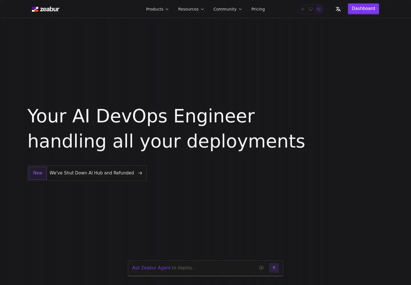 Screenshot of zeabur.com