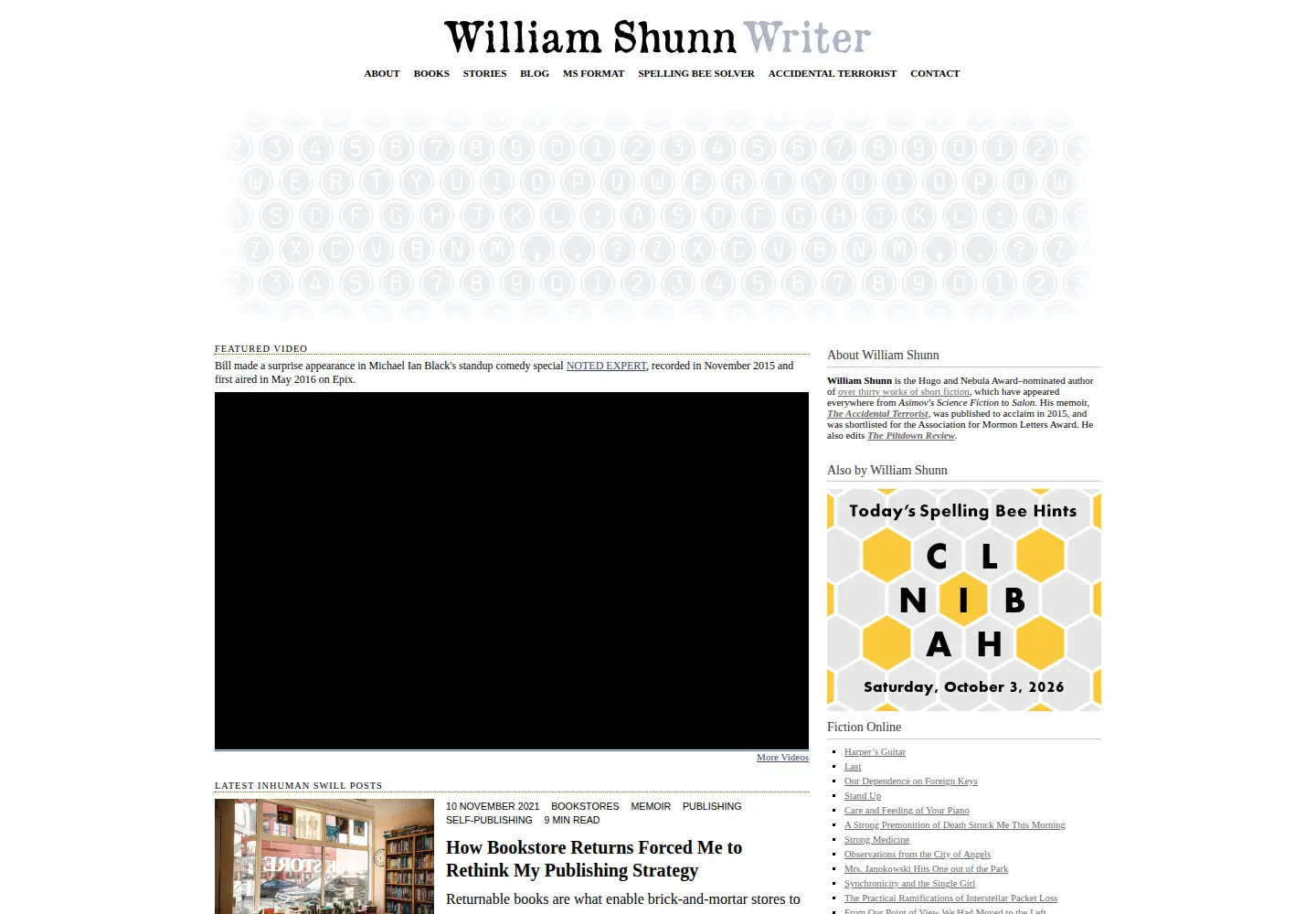 Screenshot of shunn.net