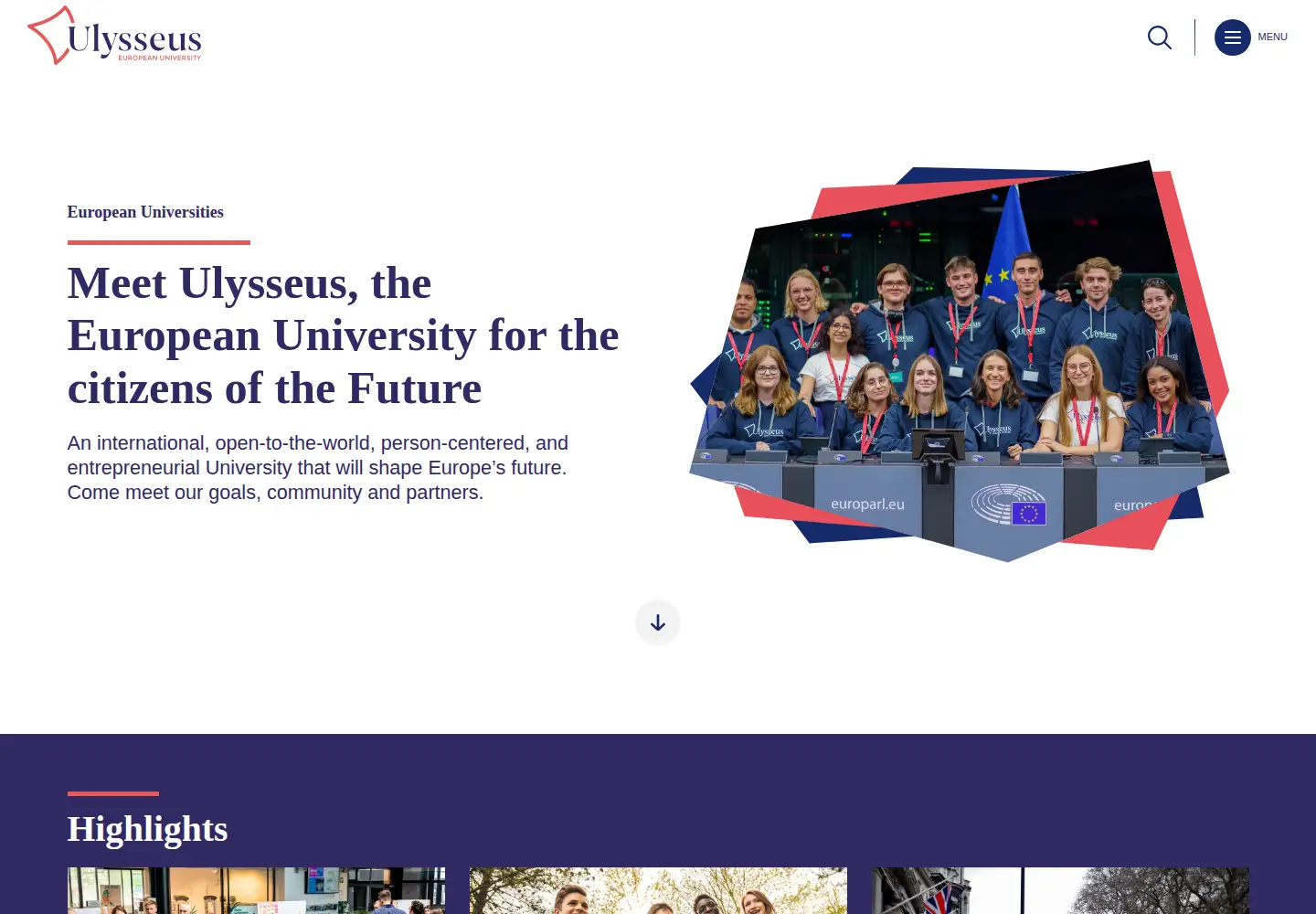 Screenshot of ulysseus.eu