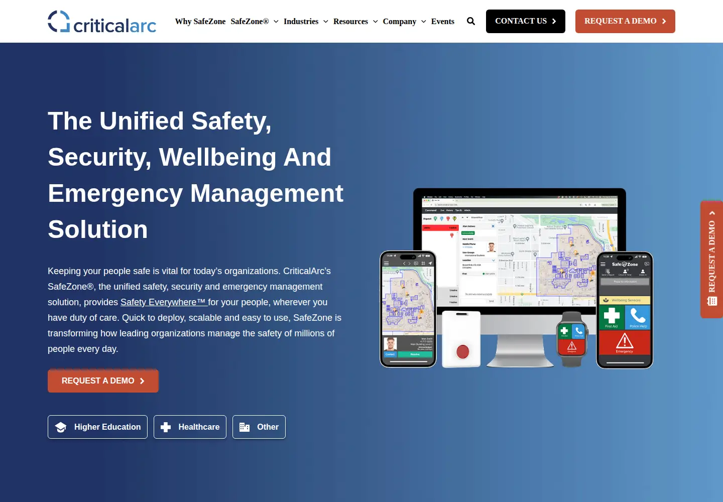 Screenshot of criticalarc.com