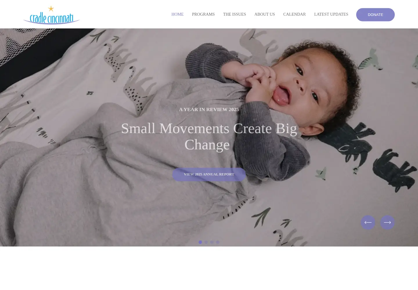 Screenshot of cradlecincinnati.org