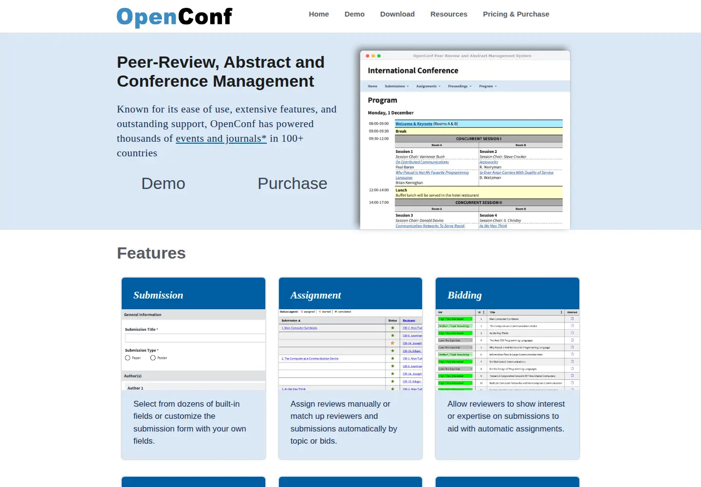 Screenshot of openconf.org