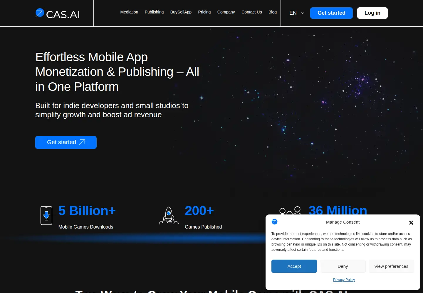 Screenshot of cas.ai