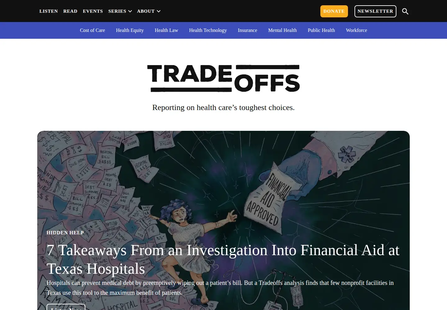 Screenshot of tradeoffs.org