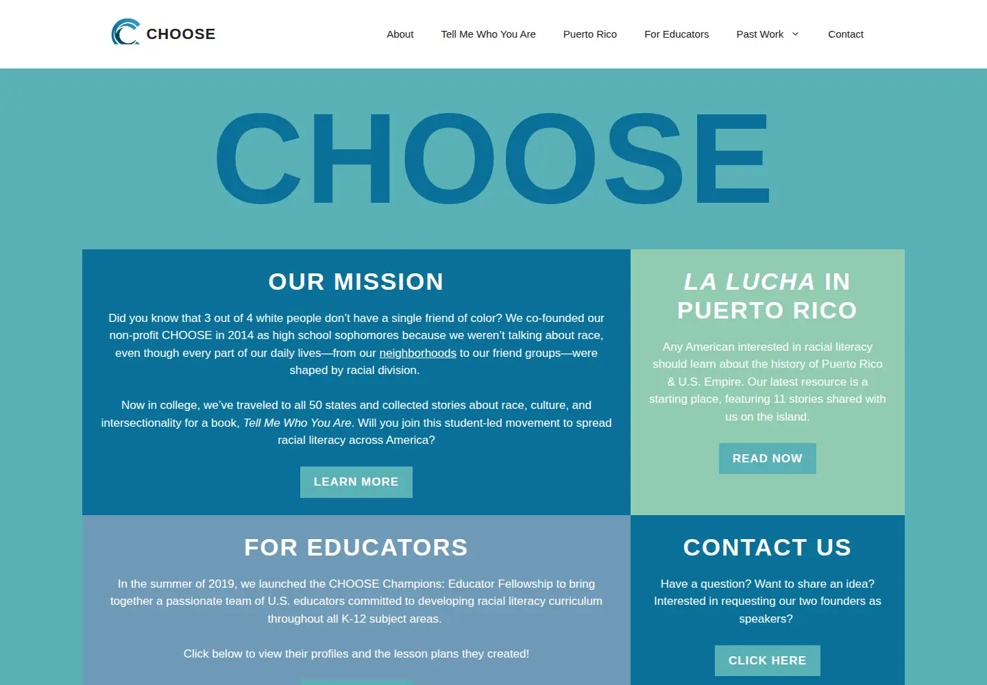 Screenshot of chooseorg.org