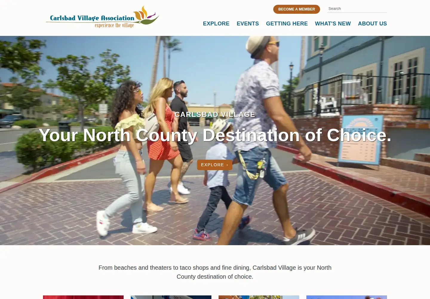 Screenshot of carlsbad-village.com