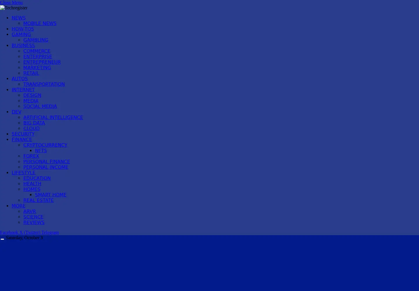 Screenshot of techregister.co.uk