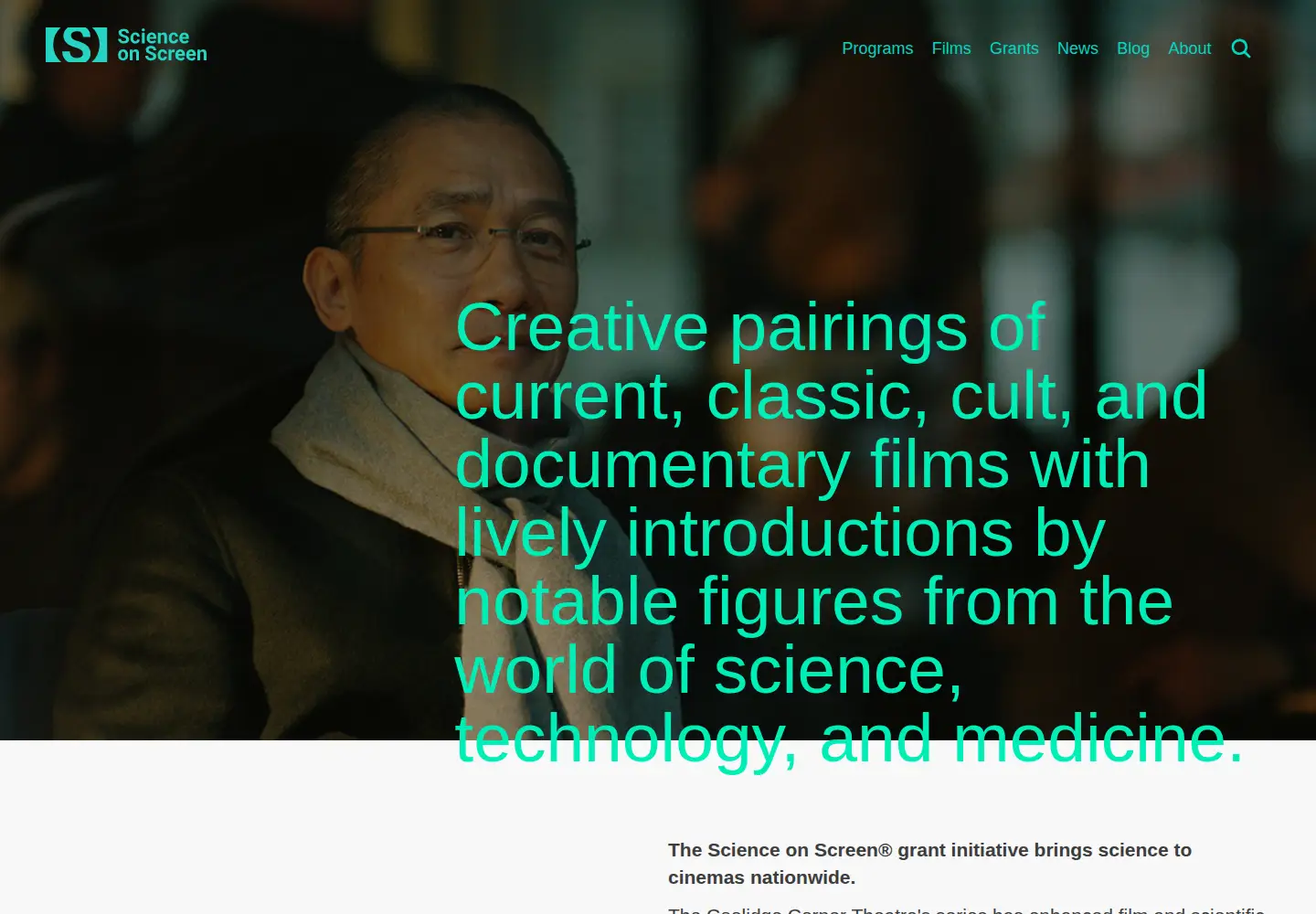 Screenshot of scienceonscreen.org