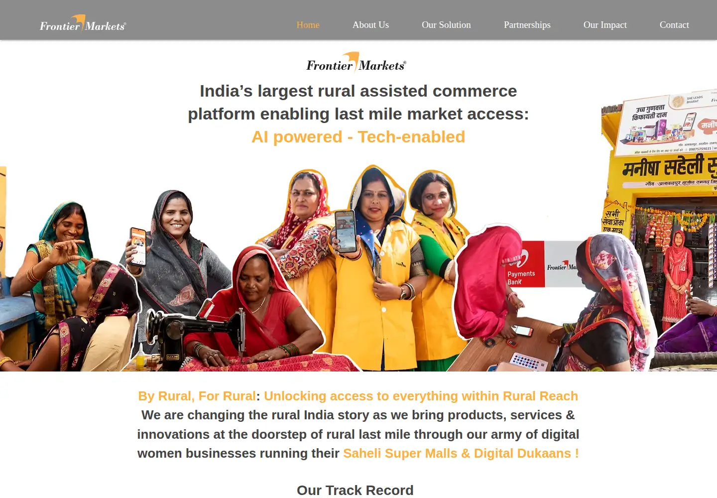 Screenshot of frontiermkts.com