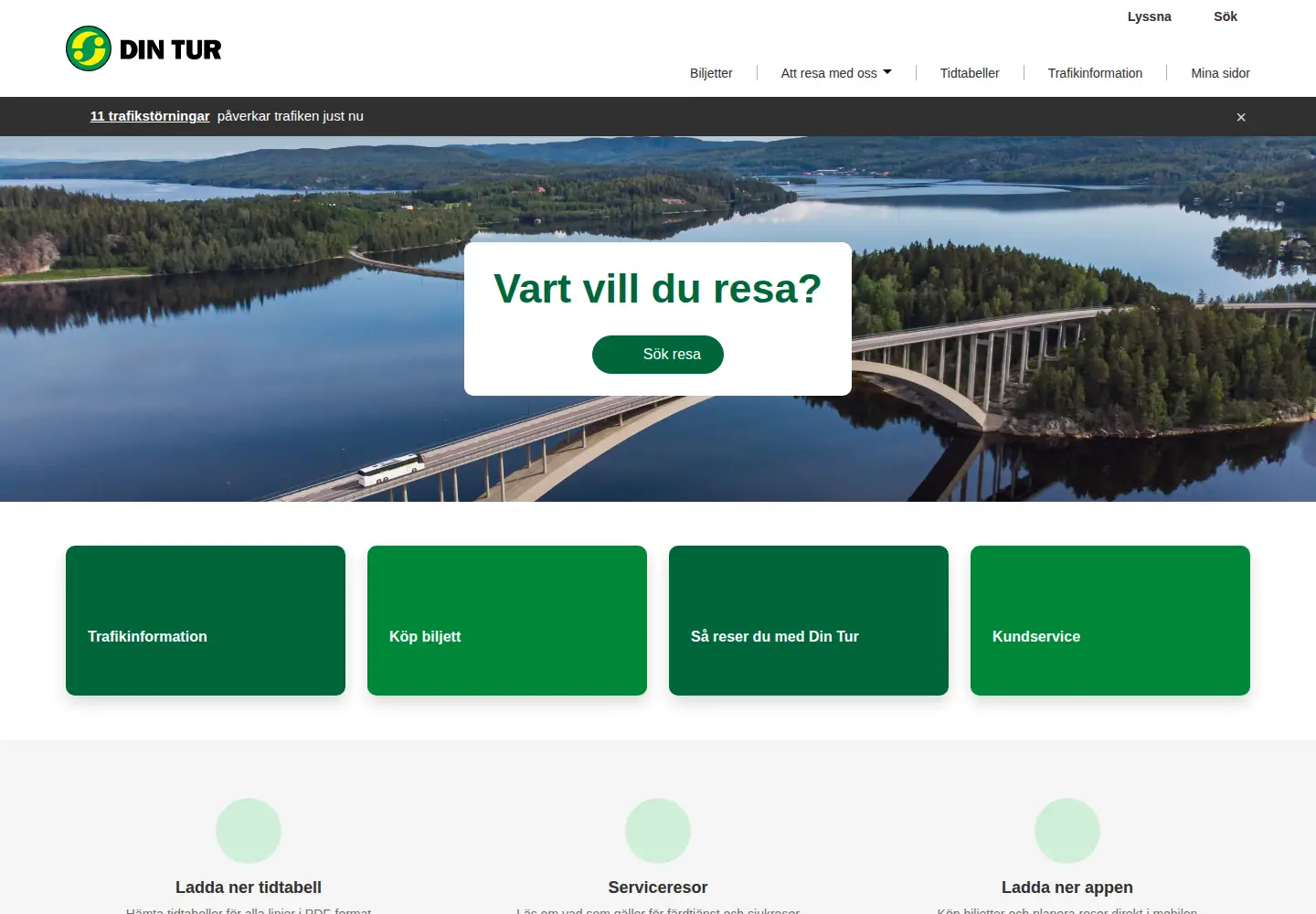 Screenshot of dintur.se