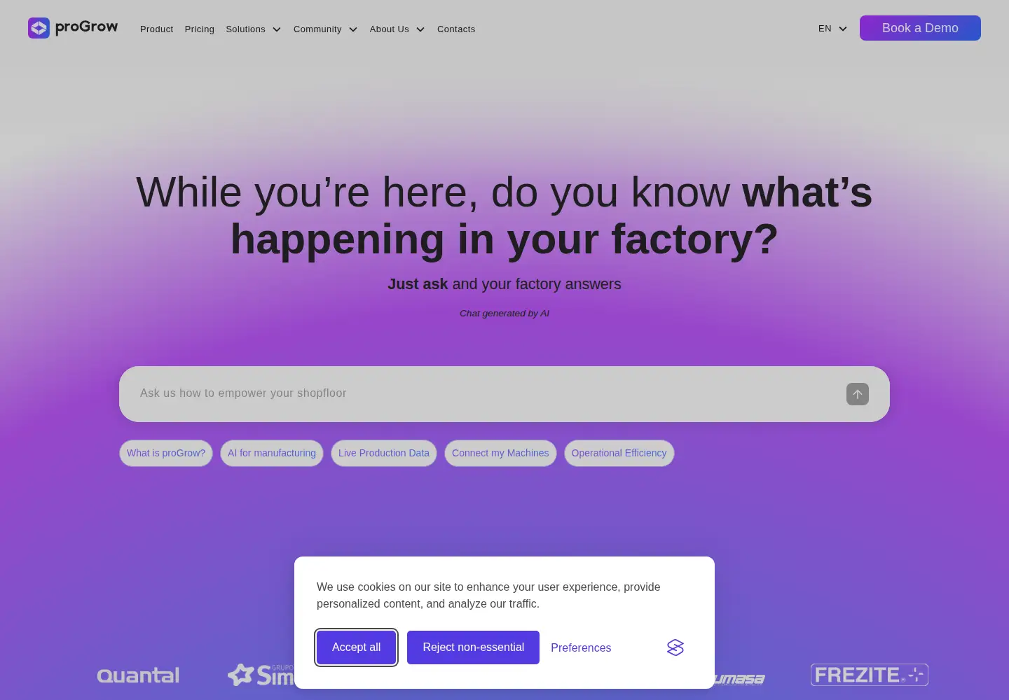 Screenshot of progrow.io