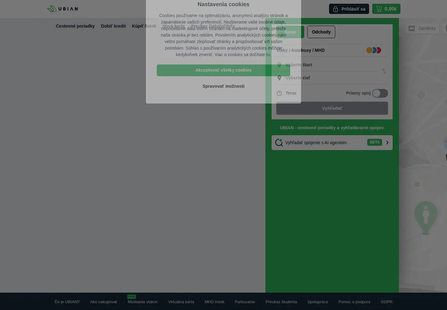 Screenshot of ubian.sk