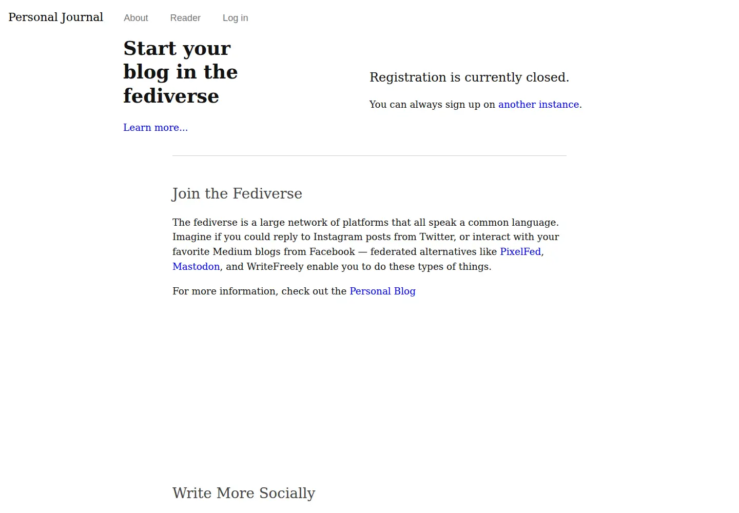 Screenshot of personaljournal.ca