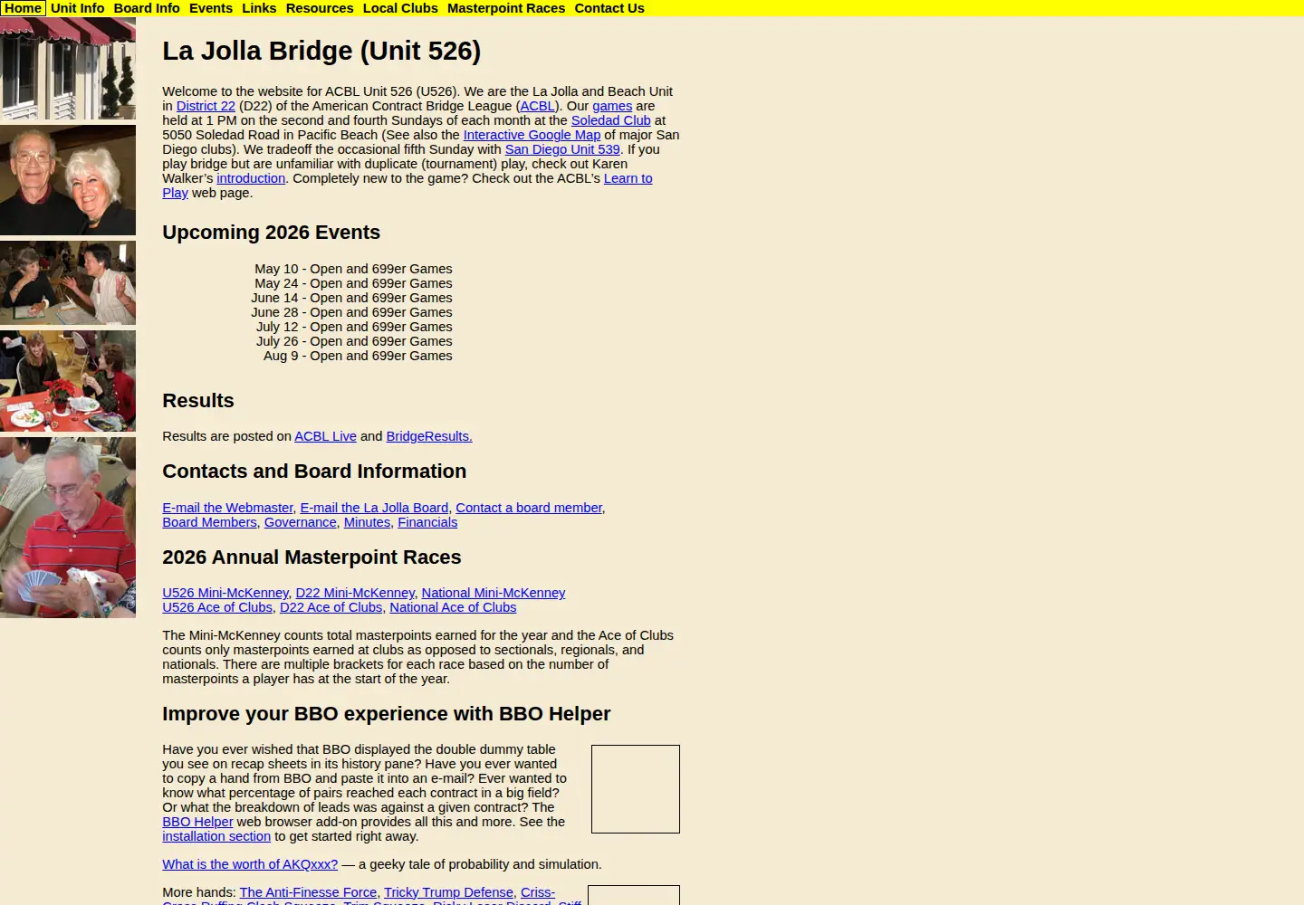 Screenshot of lajollabridge.com